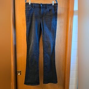 American Eagle Outfitters High-Rise Skinny Kick Flare Black Jeans